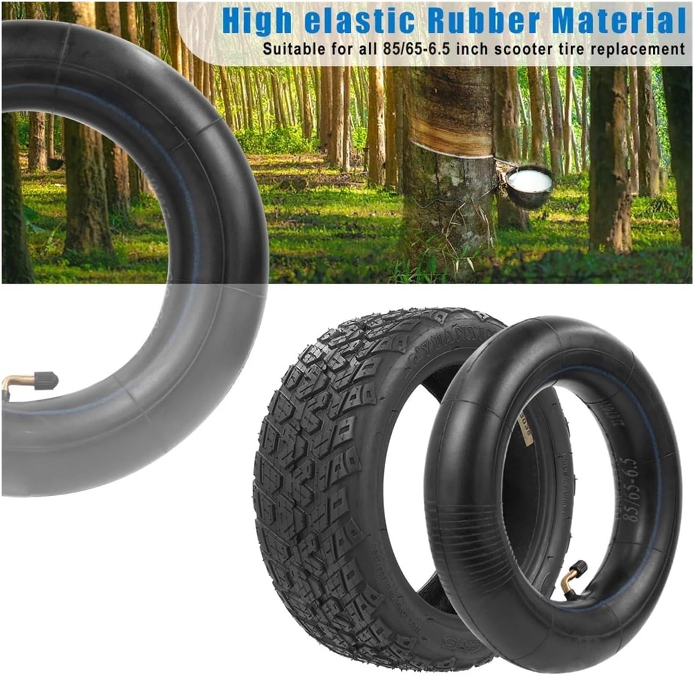 Scooter Parts 85/65-6.5 Tyre Inner Tube&Outer Tire Compatible with Kugoo G-Booster Electric Scooter 10 Inch Front Rear Tires Cycling Accessories(Outer Tire)
