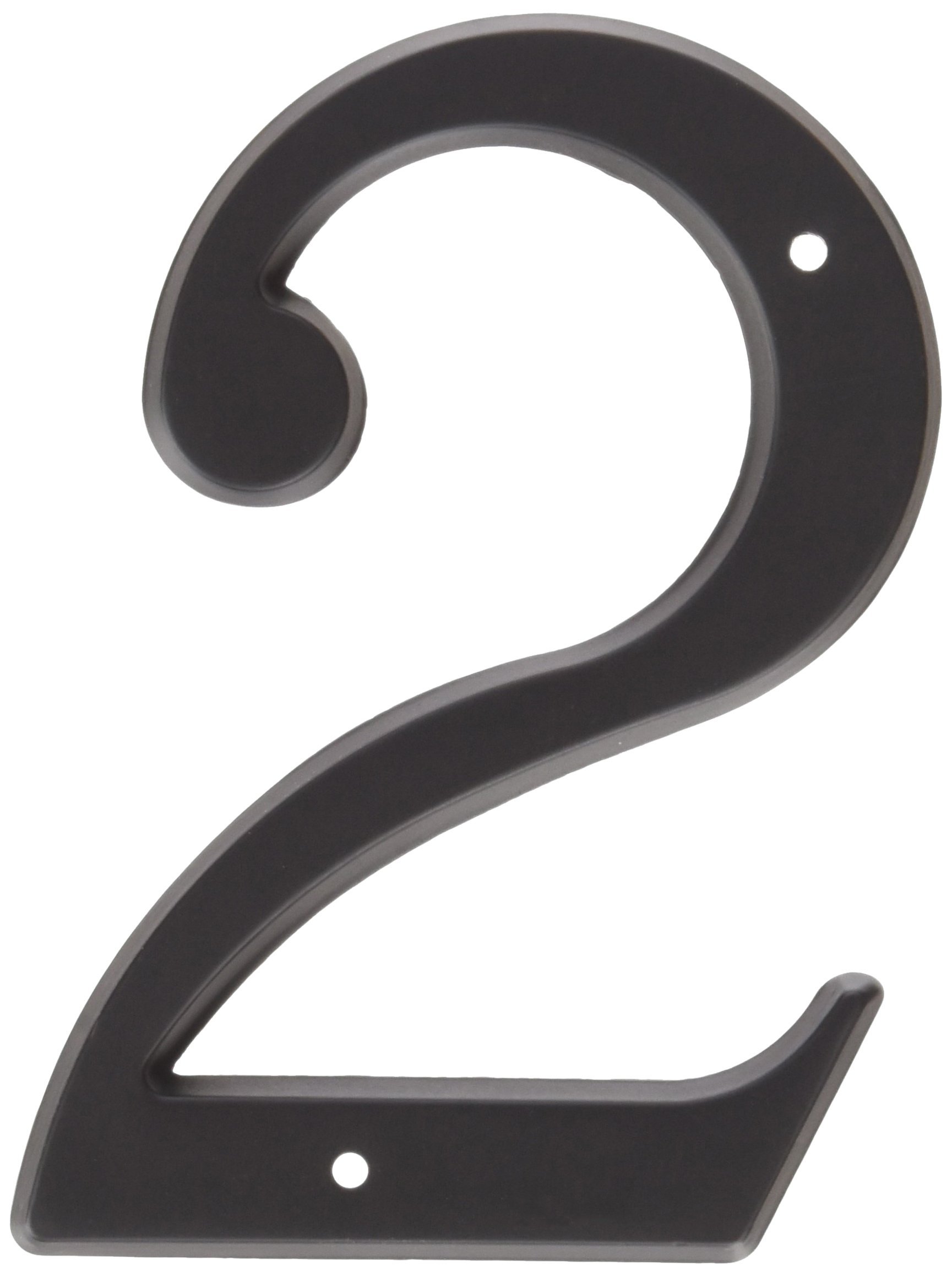 Baldwin 90672190 # 2 numéro de maison noir signalisation extérieure murale plate