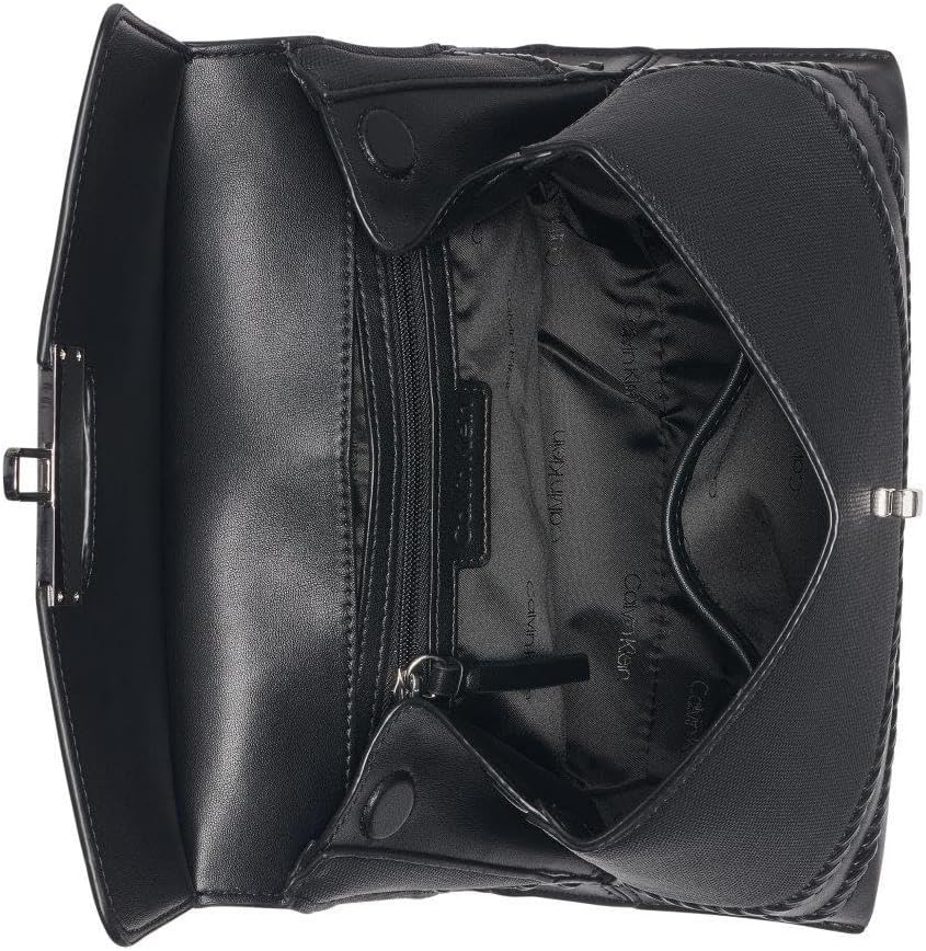 Calvin Klein womens Becky Top Handle Mini Bag Crossbody | 2 in 1, Vegan Leather, 2 Pockets - Image 5