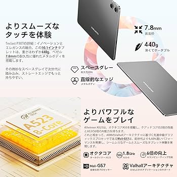 Amazon.co.jp: TECLAST P30T Android 14タブレット 10インチ wi