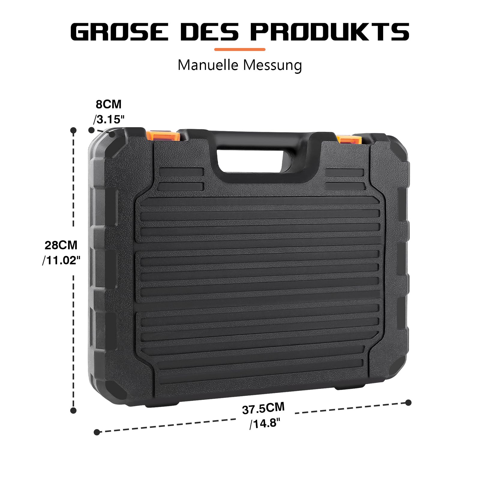Set di attrezzi manuali, 102 pezzi/set, set di attrezzi portatile per la casa, set di attrezzi manuale con valigetta in plastica, adatto per la manutenzione del garage e lavori di bricolage