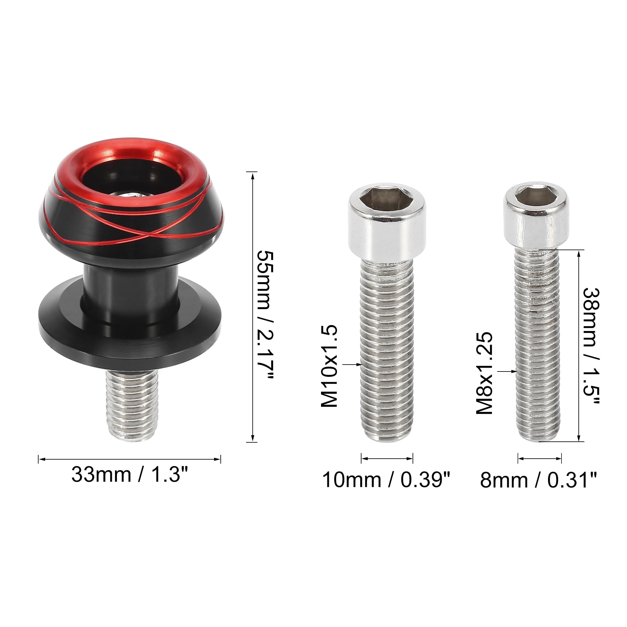 6mm Moto CNC Support Arrière Bobine De Bras Oscillant Sliders Stand