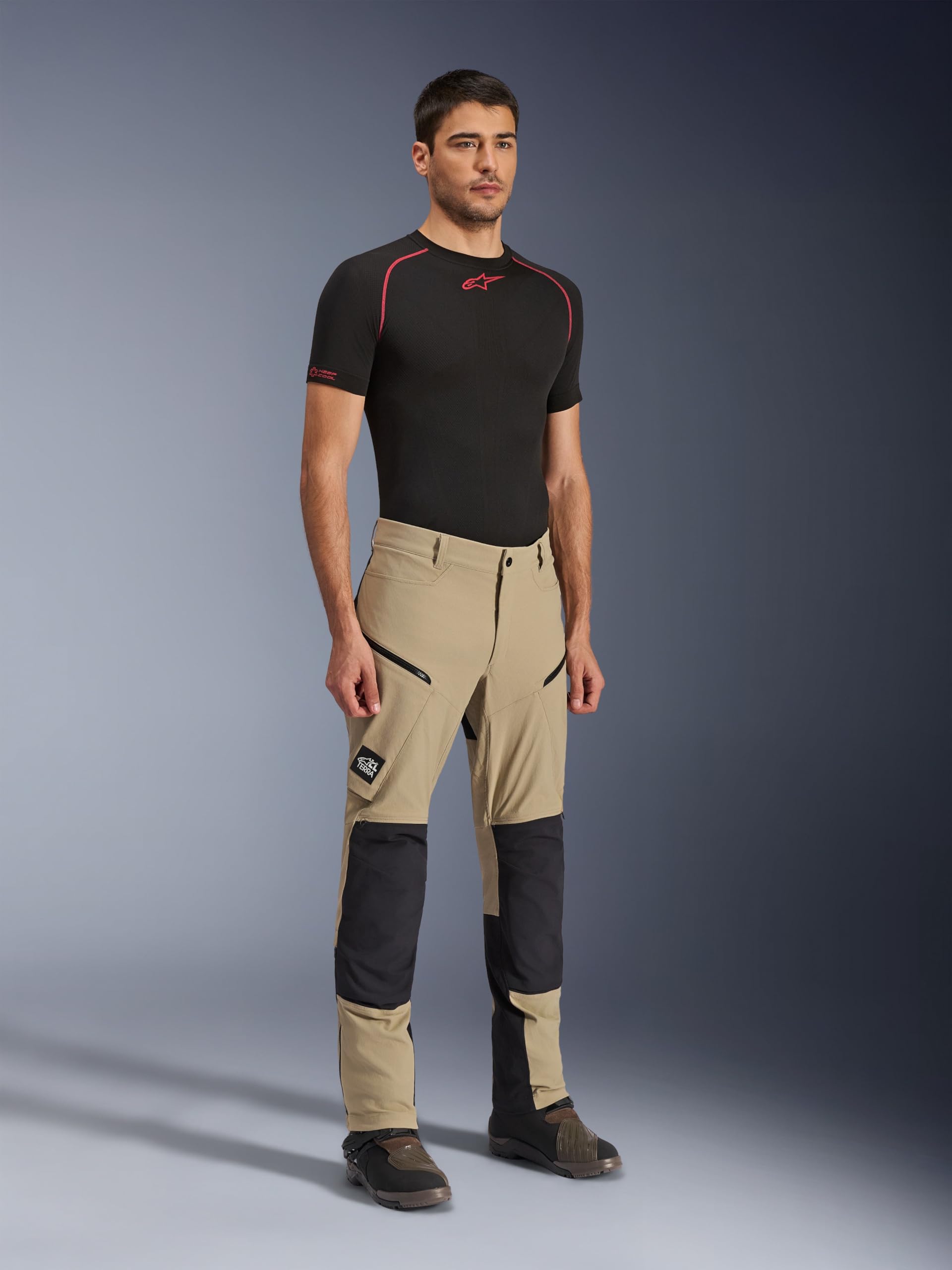 Alpinestars Flex-AST Explorer Pantaloni tessili per motociclette, beige/nero, 3XL