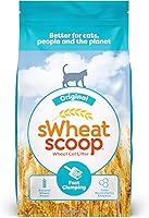 sWheat Scoop Original Natural Wheat Cat Litter - Fast Clumping, Odor Neutralizing Enzymes, 25 lb Bag, Dust-Free