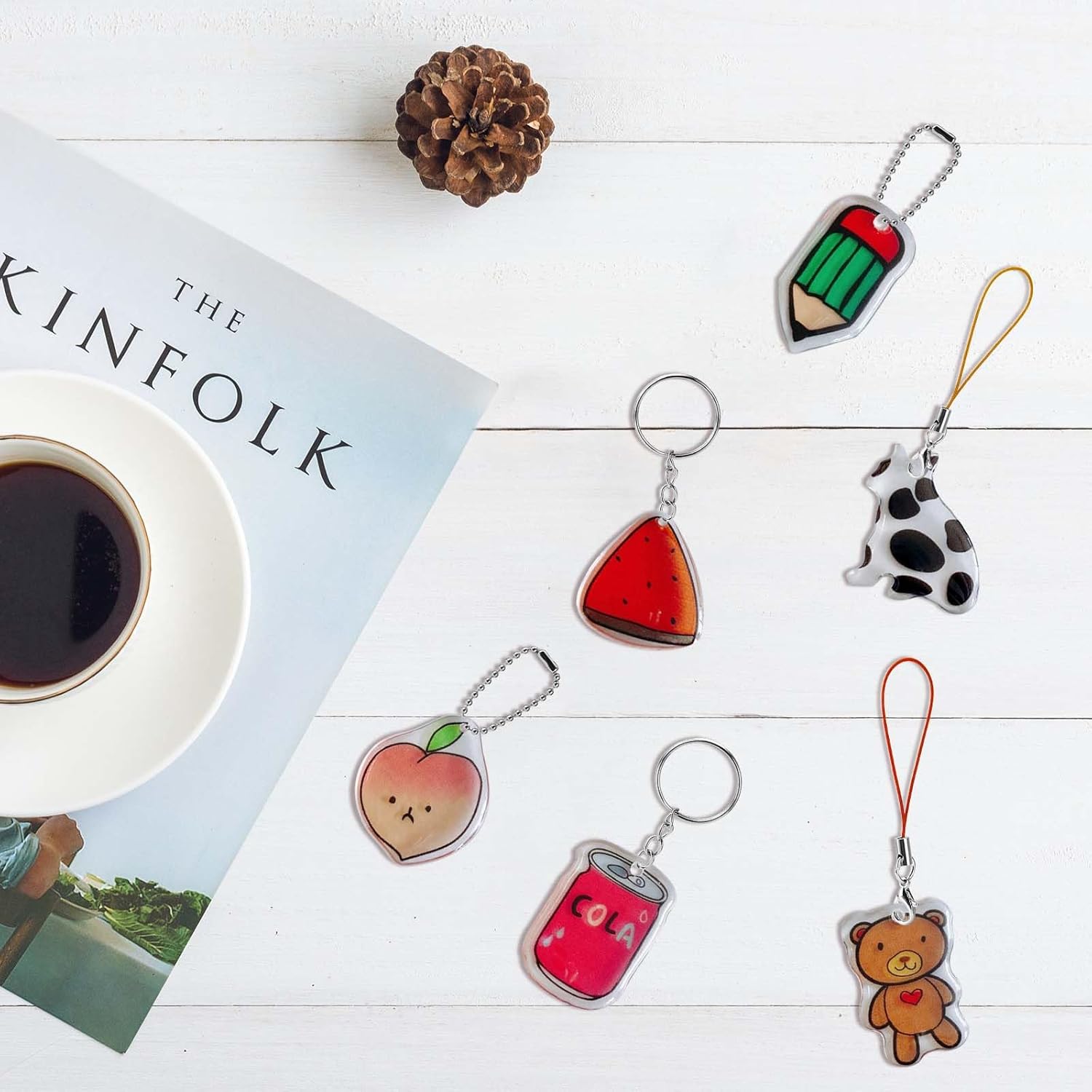 Mkitnvy Crazy Plastic Kit for Crafts, Pack of 245 Plastic Sheets Magic Shrink Plastic with Pearl Necklaces, Lobster Clasp, Blank Retractable Art Papers, Keyring, Split Ring.