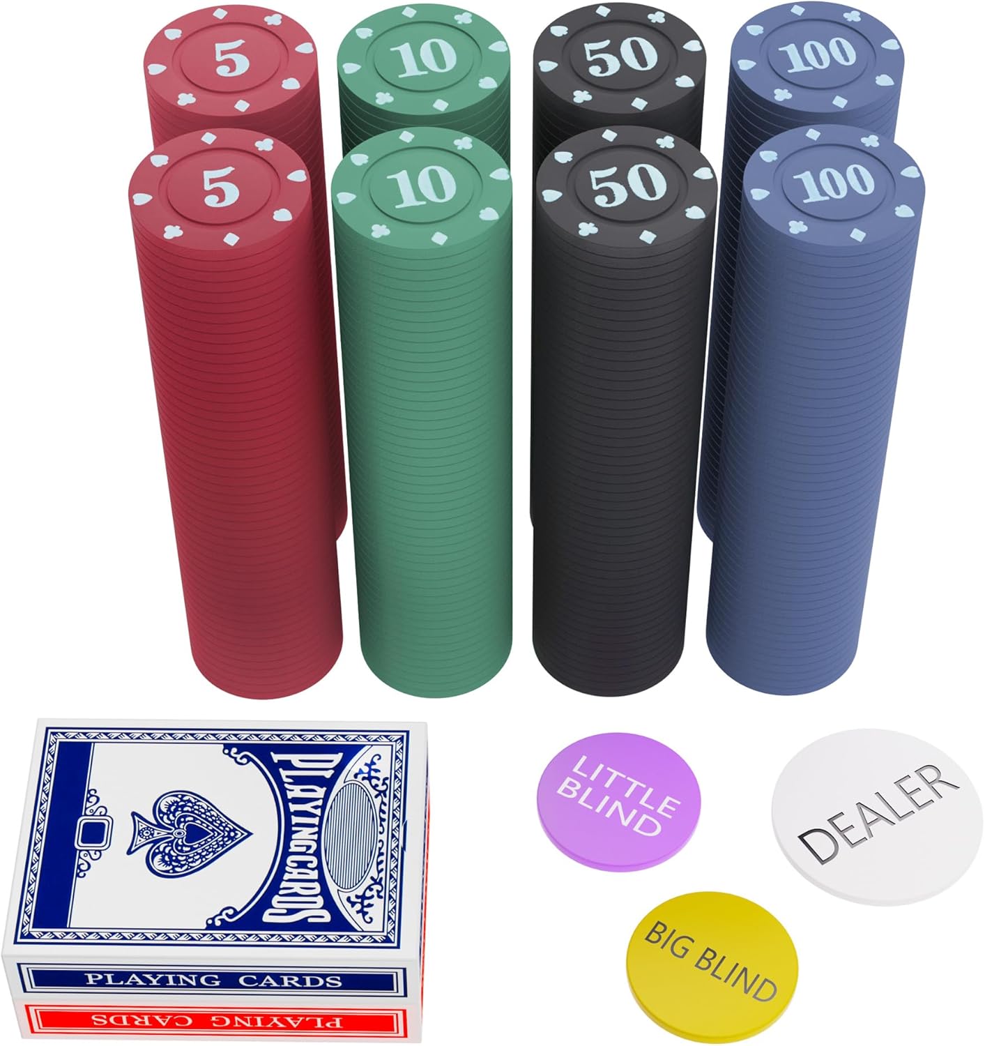 400Pc Numbered Fake Poker Chips Mahjong Chips 4g Light Weight Plastic Counting Chips Value Price Account Counters,Mini Trave Poker Blackjack Sets for Beginner,2 Decks Playing Cards Denominations Games