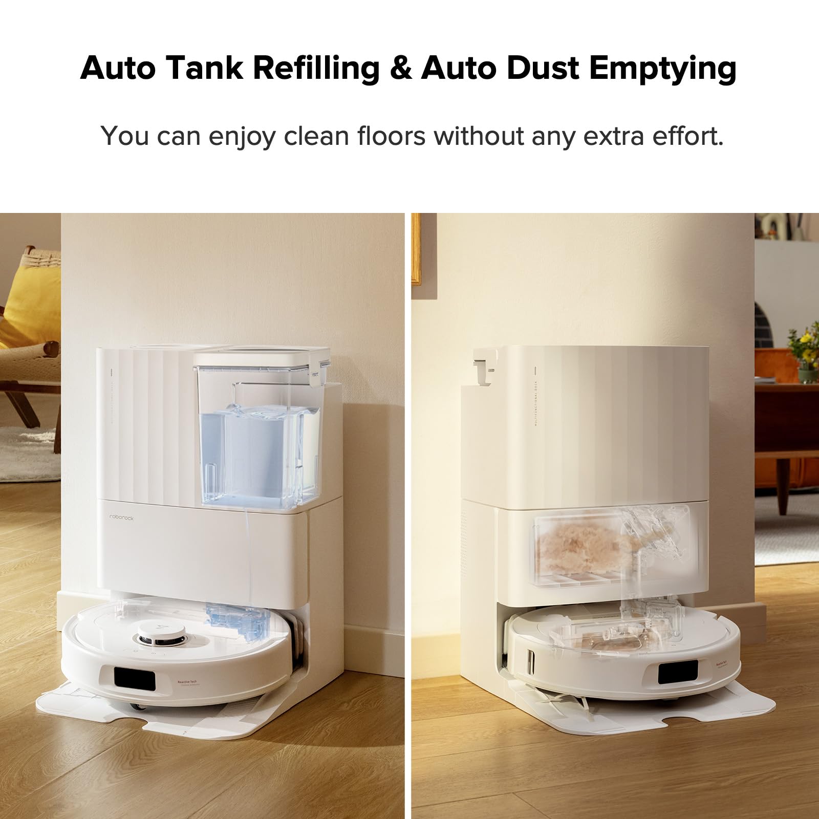 roborock Qrevo Pro Robot Vacuum and Mop with FlexiArm Design Edge Mopping, Dynamic Hot Water Mop Washing and Auto Mop Drying, Intelligent Dirt Detection, 7,000 Pa Suction, Ideal for Carpets view 4
