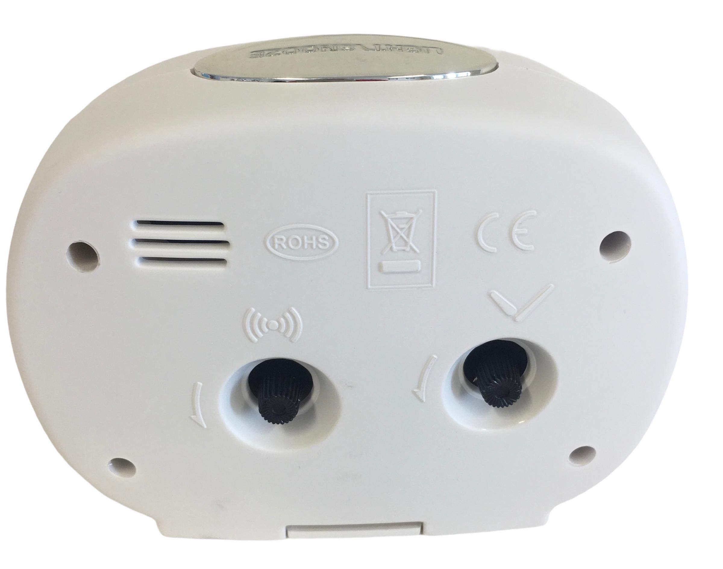 Unity Sveglia Analogica Quadrata – Verde E Bianco – Ticchettio Silenzioso, Luce Notturna E Funzione Snooze – Dimensioni 9,5 Cm