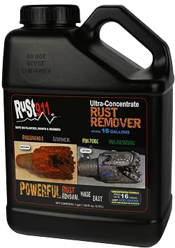 Rust911 16x Ultra Concentrate Rust Remover Makes 16-gallons, 1-Gallon Jug | Makes 16 Gallons, Acid-Free, Non-Toxic, For Tools, Auto Parts, Gas Tanks, Motorcycle Chains