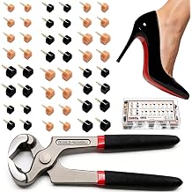 High Heel Replacement Tips,8-12.5mm,U-Shape,Black Beige