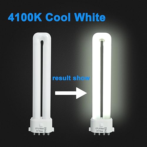 Miniatura 2 de Bombilla de 9 vatios compatible con Satco S8365, Kandolite 96500, Rayovac F9W-1, bombilla Coleman de repuesto 2G7 base 4100K 4 unidades