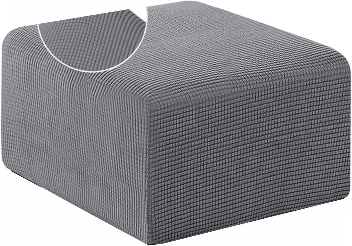 Stretch Ottoman Cover Square 24 X 24/38x38/40 X 40 Inches XLarge Ottoman Slipcovers Furniture Protector Folding Storage Stool Furniture Protector Soft Slipcover with Elastic Bottom