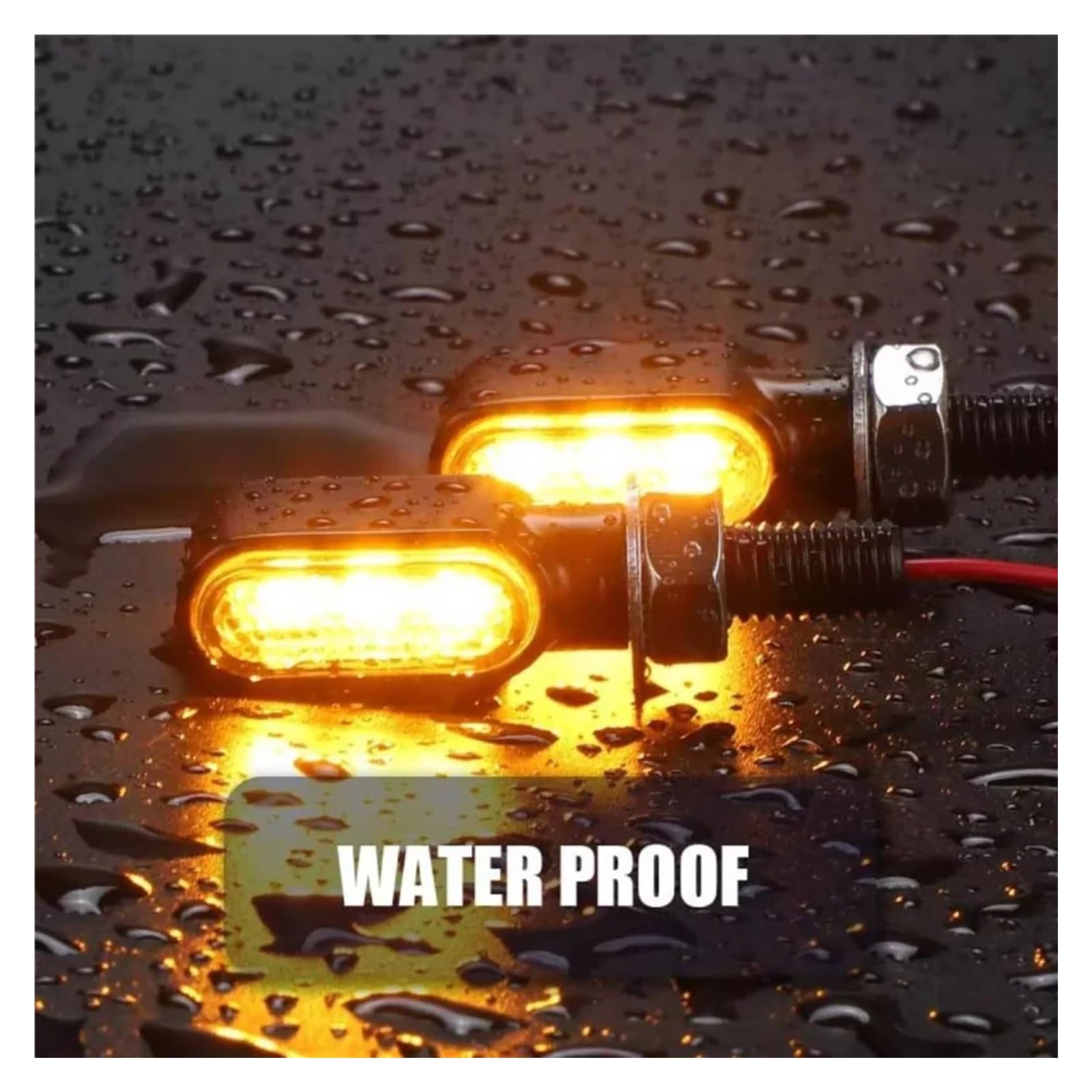 Indicatore Direzione Anteriore Moto Indicatori di Direzione Luci Frecce Lampeggianti Fanali per 12V 8mm Svolta Lampadine(3Light -4 PCS)