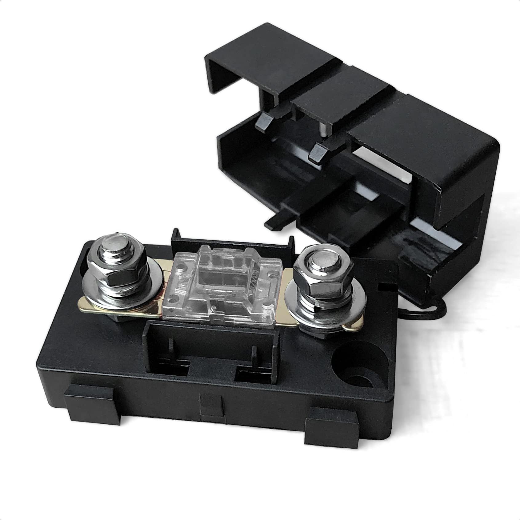MGI SpeedWare Mini-ANL/MIDI Inline Fuse Holder with Cover and Bolt-Down Studs (125A Fuse)