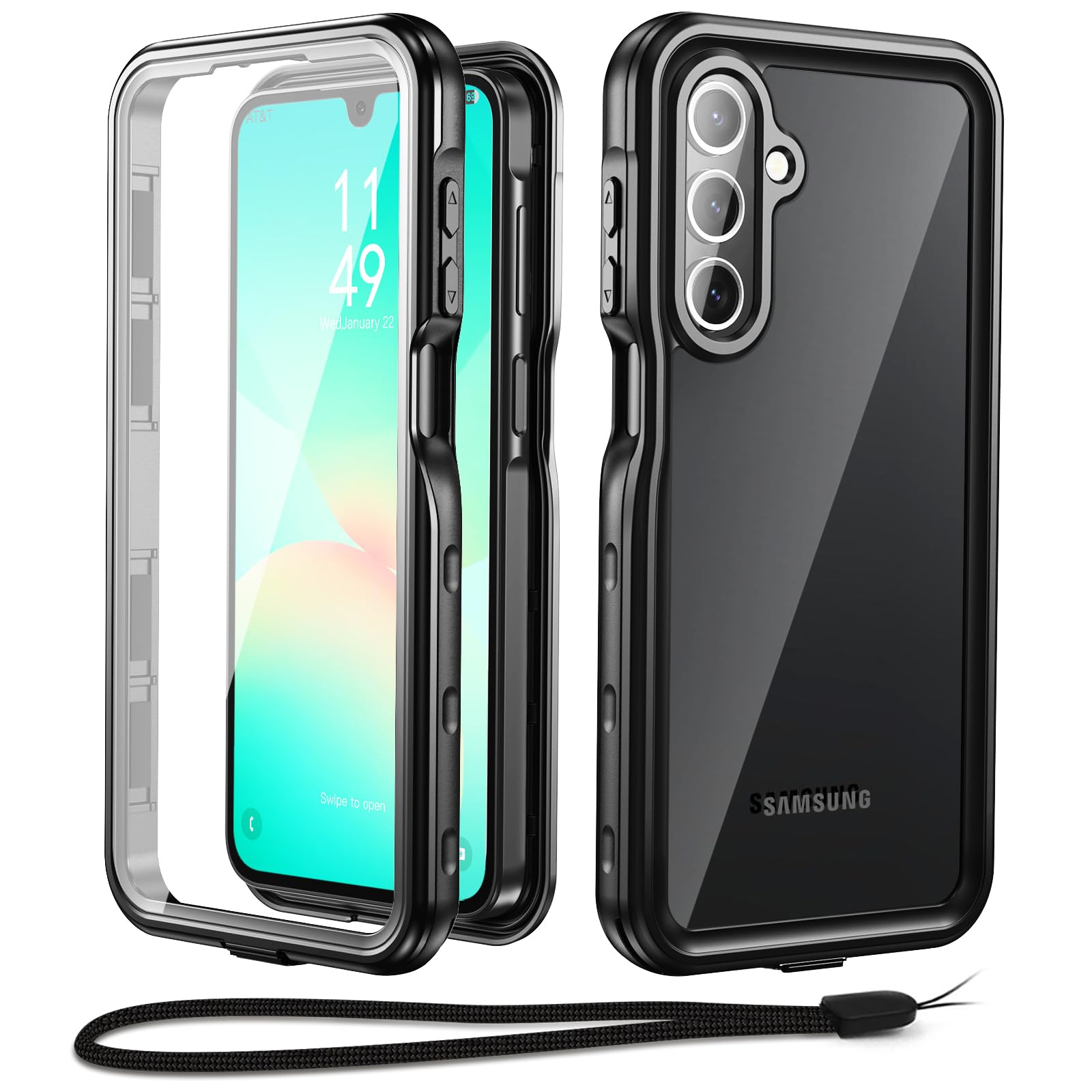 Beeasy Funda para Samsung Galaxy A26 Impermeable,360 Grados Antigolpes Militar Completa Blindada Irrompible Resistente Acuatica Carcasa,IP68 Waterproof Case con Protector Camara/Pantalla