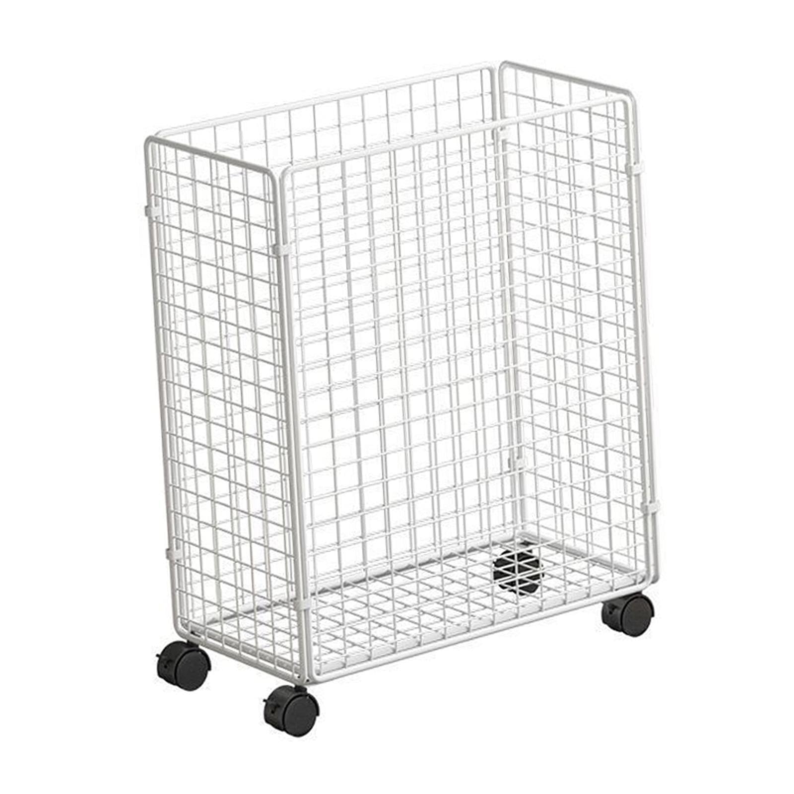 Cesta de Almacenamiento para Equipo de Gimnasio en casa, Cesta de Alambre de Metal, Carrito de Almacenamiento con Ruedas para tapetes de Yoga y