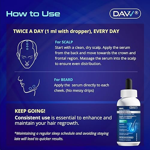 Miniatura 6 de Minoxidil - Suero para el crecimiento del cabello para hombres Minoxidil 5 por ciento - Regeneración del cabello para hombres - Minoxidil para el