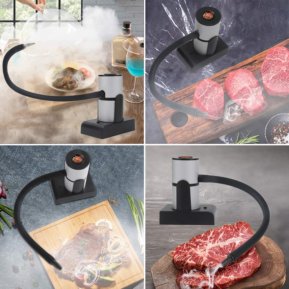 POENVFPO Affumicatore di Alimenti Portatile, Infusore di Fumo Portatile per Bevande e Barbecue, Leggero, Facile da Usare, Ideale per Cocktail, Carne e attività all'aperto (Come mostrato)