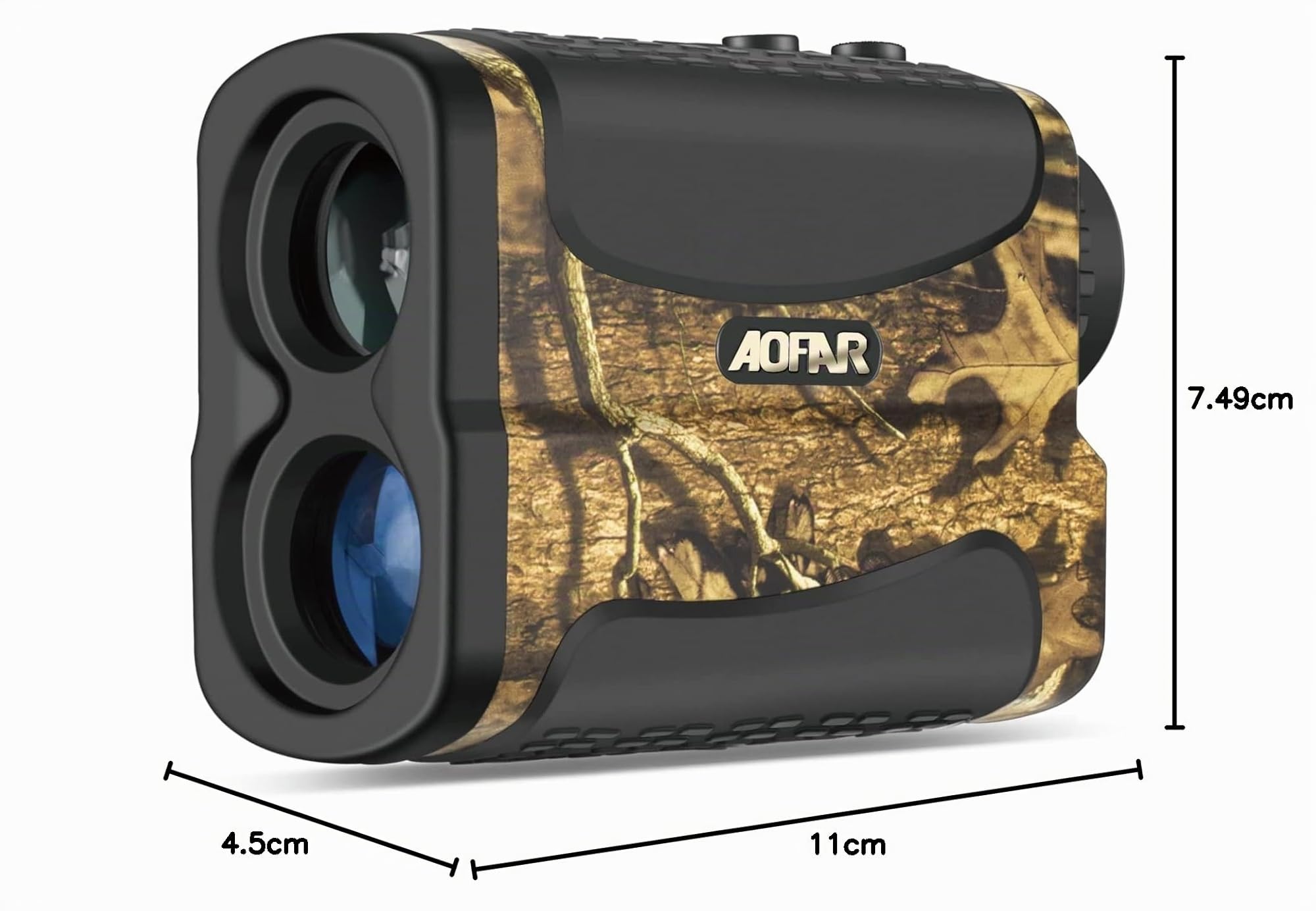 AOFAR HX-700N Telémetro Láser para Caza y Golf, Alcance 700 Yardas, Modos de Distancia y Velocidad, Precisión ±1yd, Aumento 6X, Batería Incluida y Funda de Transporte
