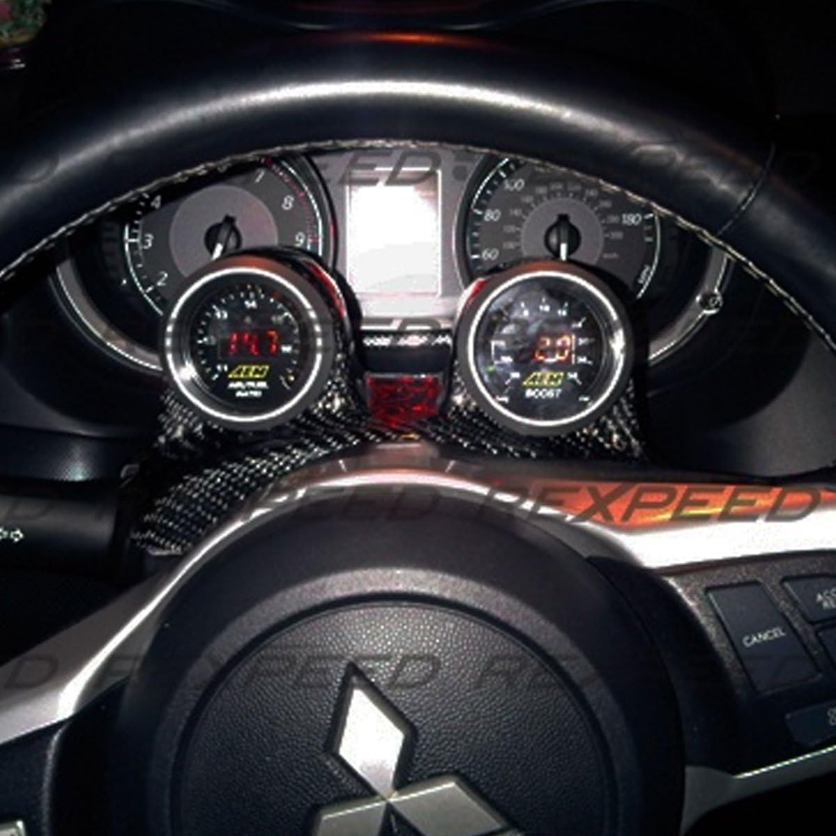 Rexpeed R149A Evo X Steering Wheel CF Pod Double
