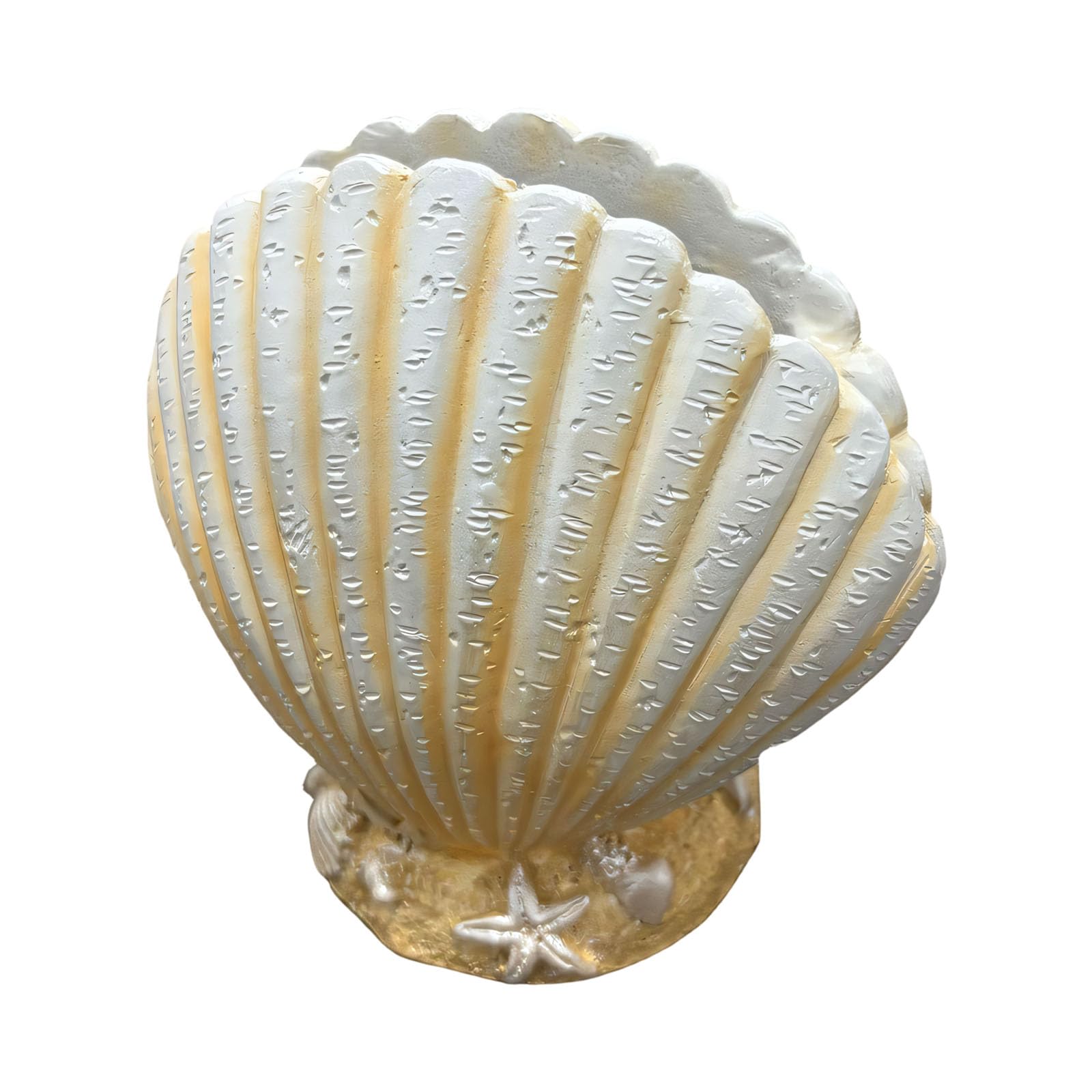 ljhnba Artistic Sea Themed Resin Planter Container with 3D Finishing Great As a Plant Lover and Home Garden Decors Shell Planter Container