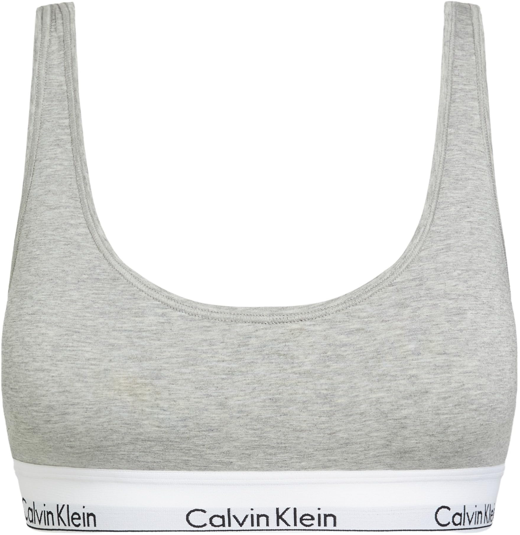 Calvin Klein Bralette Donna Lightly Lined Sportivo, Grigio (Grey Heather), L