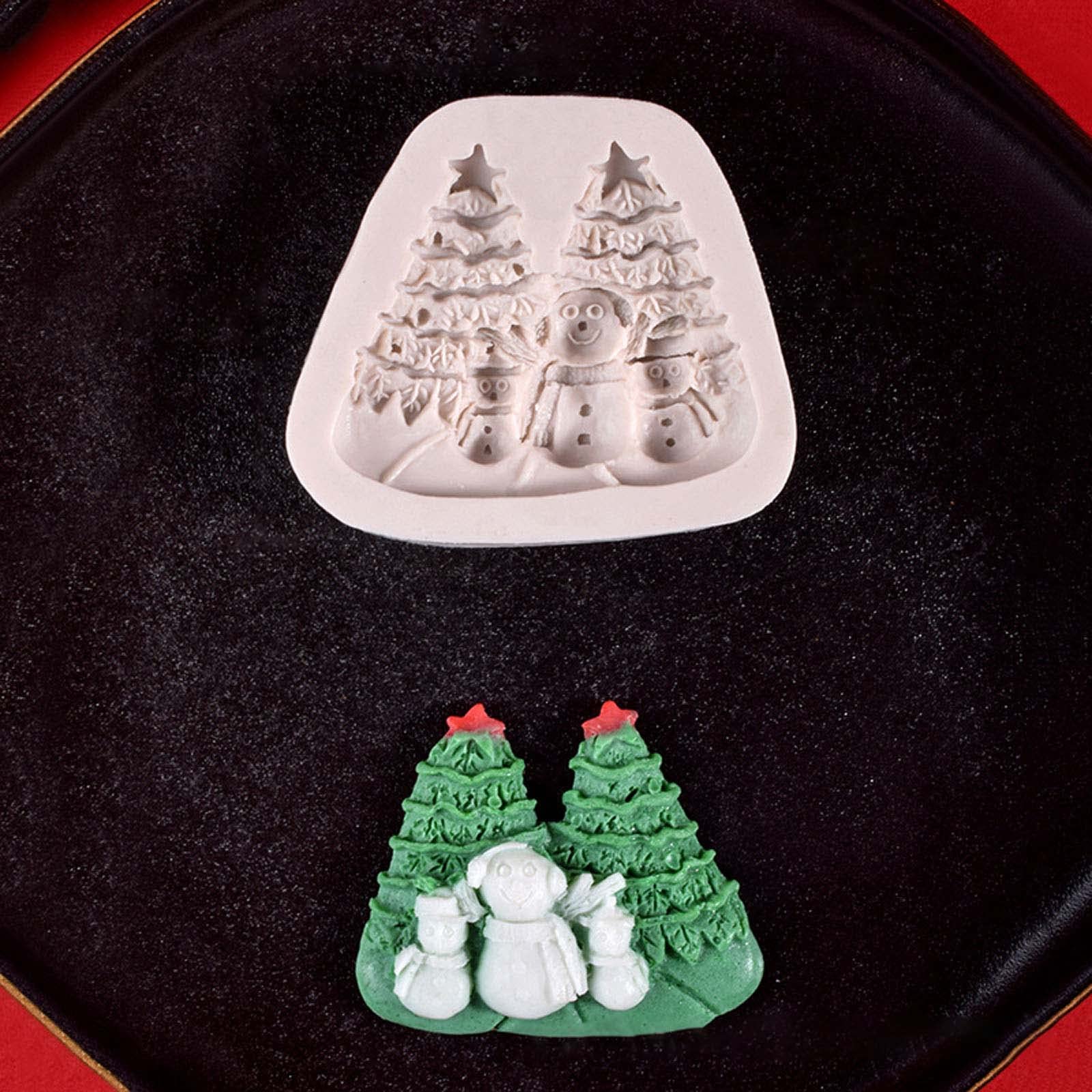 Silikon-Fondant-Form, Schokoladenformen, Backgeschirr, Weihnachtsserie, Silikonmaterial, Backzubehör, Weihnachten, Süßigkeitenformen, Silikon