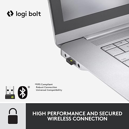 Vista 10 de Logitech Signature K650 Comfort - Teclado inalámbrico de tamaño completo con reposamuñecas, Bluetooth BLE o receptor USB Logi Bolt, teclas