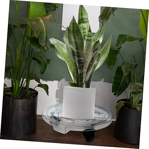 Miniatura 4 de Homoyoyo Soporte de plástico para plantas con ruedas, soporte rodante para plantas con ruedas, maceta de bonsái resistente, maceta redonda, plantas