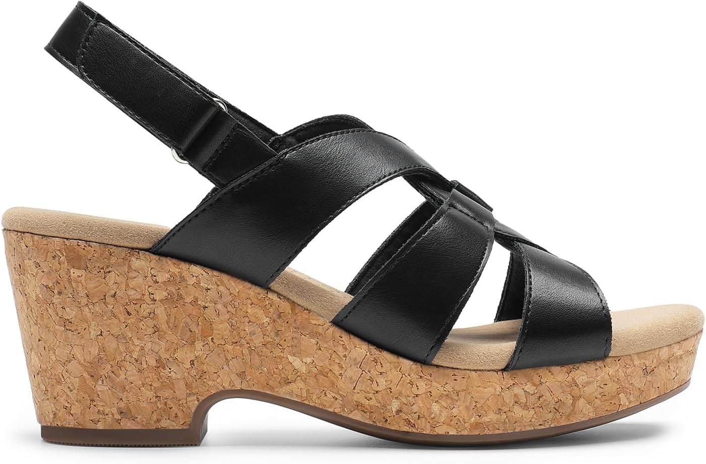 DREAM PAIRS Women's Wedge Sandals Comfortable Open Toe Platform Casual Dressy Cork Summer Dress Shoes - Image 3