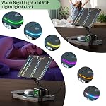 6-in-1 Wireless Charger for iPhone Watch AirPods iPad, Clock & Night Light | wireless charger station for iPhone Watch AirPods iPad. Multi device stand with clock night light for desk bedside table