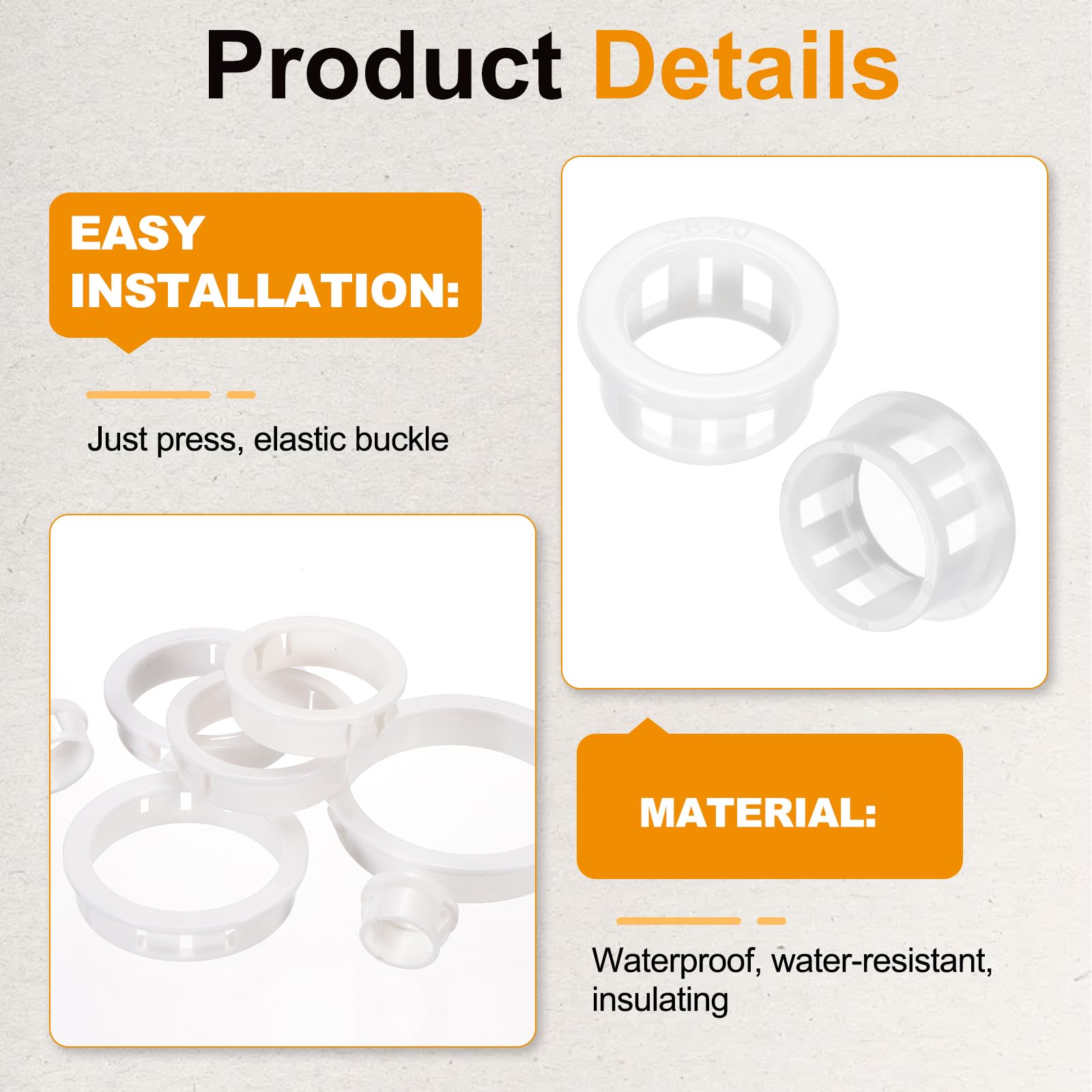 PATIKIL 60pcs Wire Grommet - Image 3