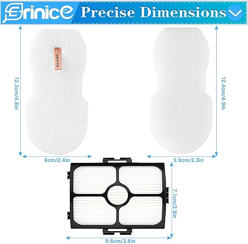Miniatura 6 de Filtro de repuesto HZ4002 para Shark HZ3002 HZ3000 Stratos Ultralight con cable de aspiración de palo, piezas de repuesto, 2 HEPA y 4 filtros de