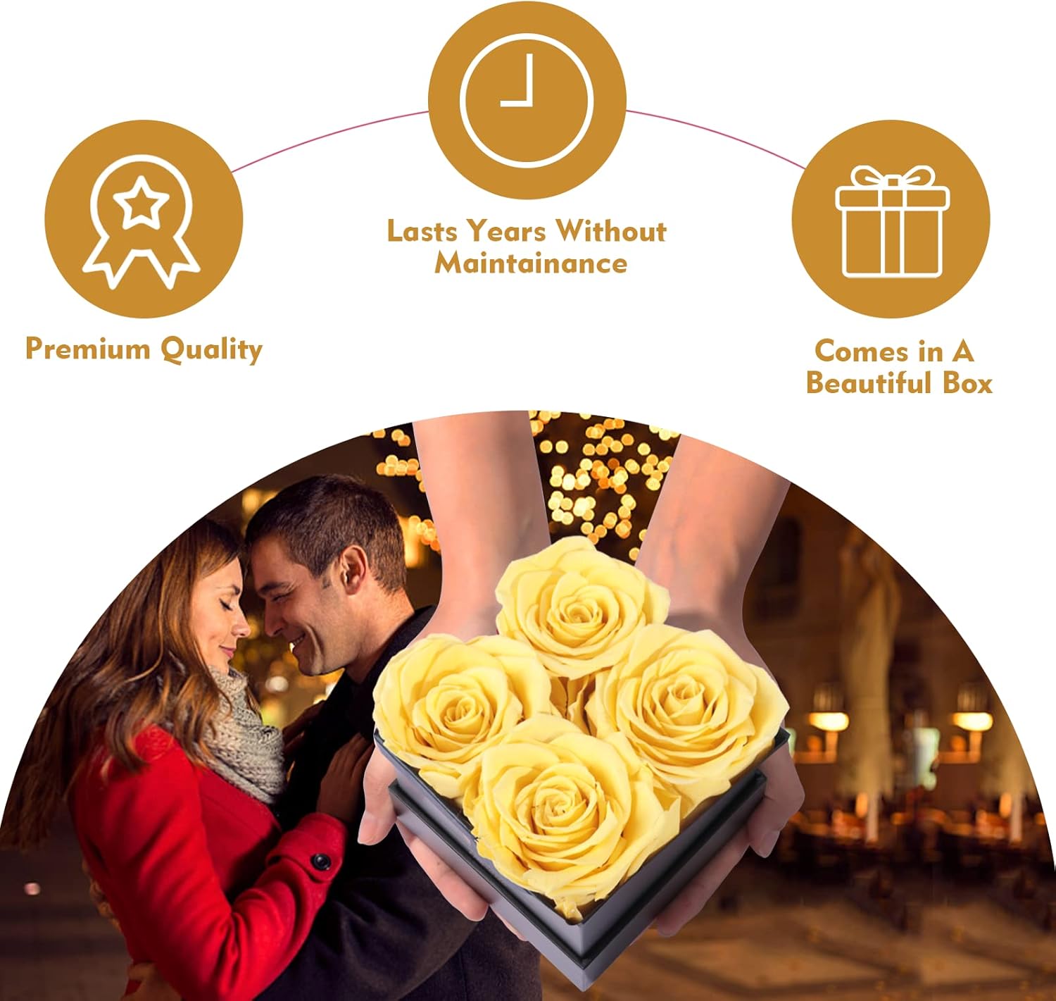 Preserved Rose,Gifts for Her, Birthday Gifts for Women, Gifts for Mom/Girlfriend/Wife/Grandma Christmas, Birthday, Valentine's Day - Image 5