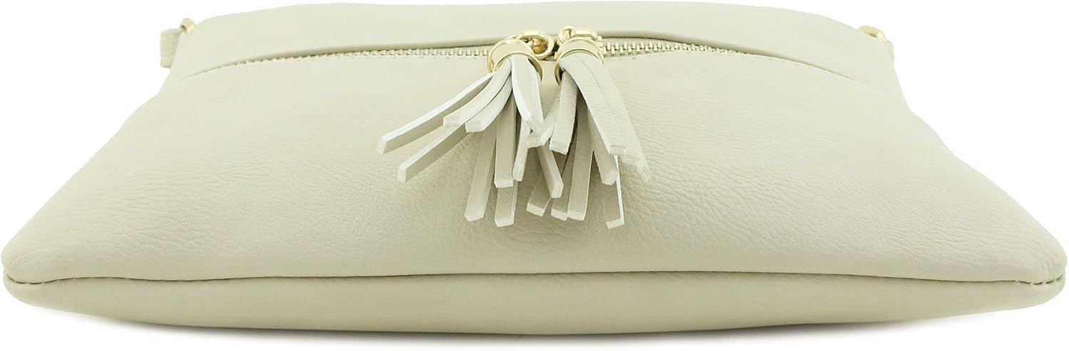 DELUXITY Lightweight Medium Crossbody Bag with Tassel