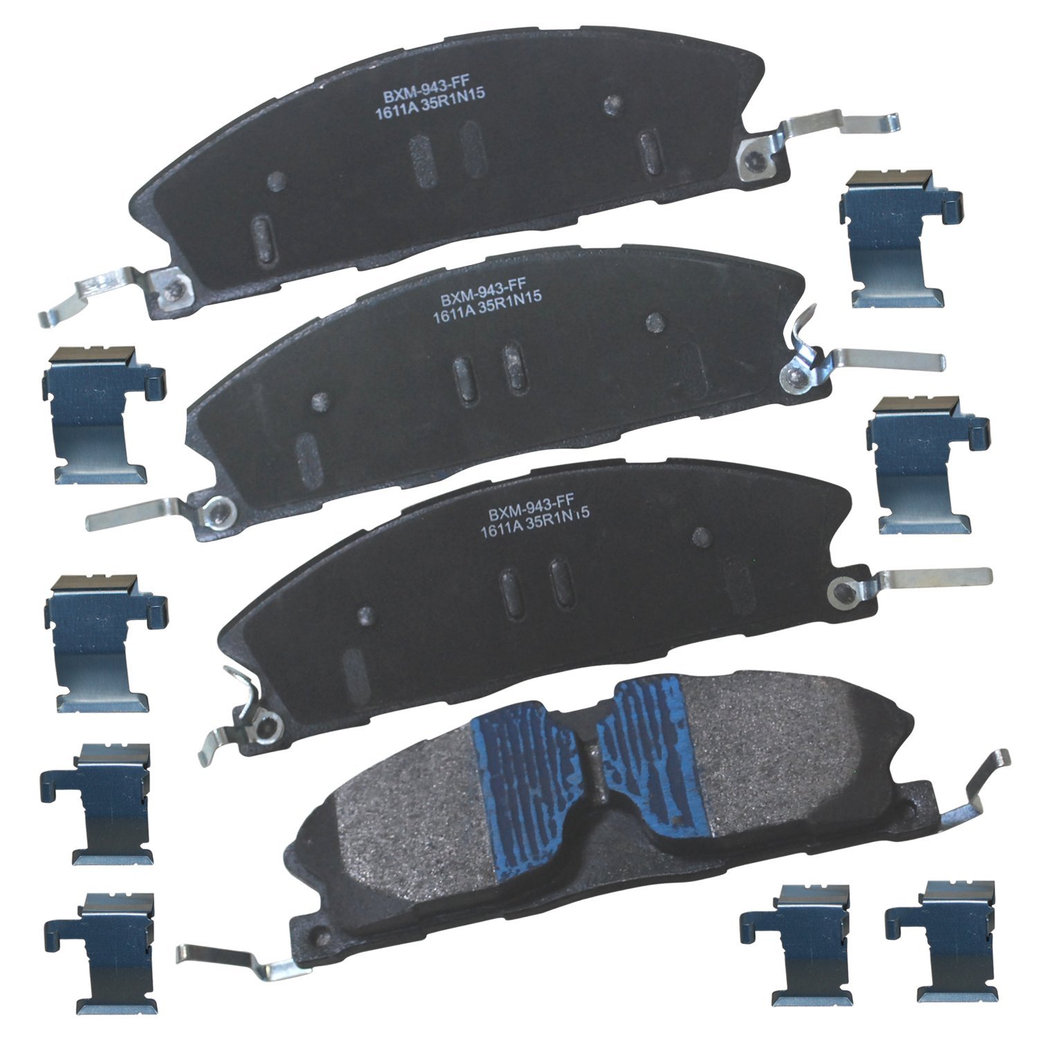 Bendix Premium SBM1611A Semi-Metallic Front Brake Pads for Select Models Ford Police Interceptor Sedan, Utility, Special Service Taurus, Lincoln MKT
