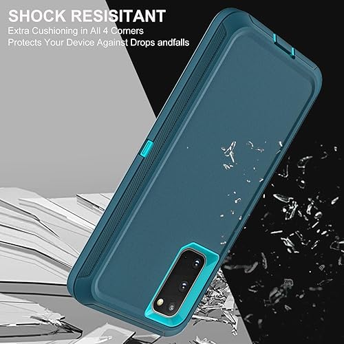 Miniatura 5 de YKHJKLEC Funda para Samsung Galaxy S20, grado militar, a prueba de golpes, caídas y polvo, con 2 protectores de pantalla de poliuretano