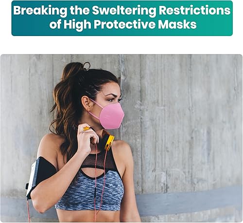 Miniatura 5 de Funight Mascarilla KN95 de 5 capas transpirable, eficiencia de filtro 95% de protección contra el polvo PM2.5, multicolor, paquete de 50