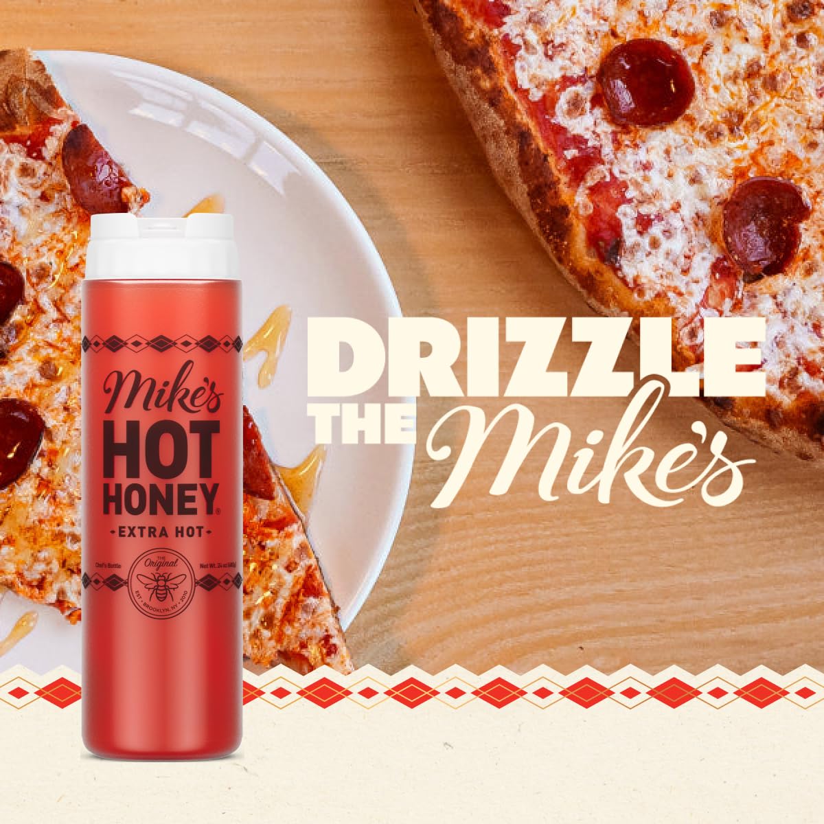 Mike's Hot Honey, Extra Hot, America's #1 Brand of Hot Honey, Spicy Honey Infused with Chili Peppers, Gluten-Free, Paleo-Friendly, Sweet Heat, Perfect for Hot Sauce Lovers (24oz Chef's Bottle, 1 Pack)