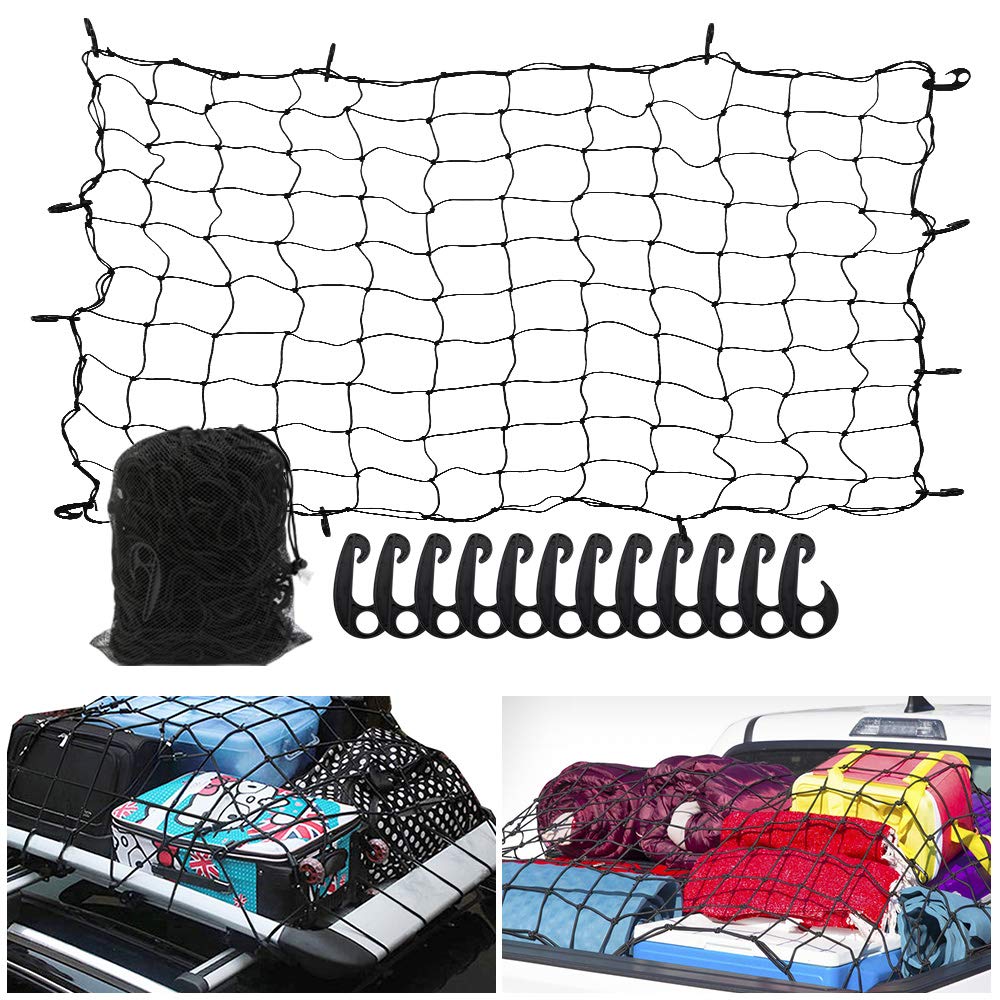 Buy 6' x 5' Heavy Duty Bungee Cargo Net Stretches to 12' x 10' Latex