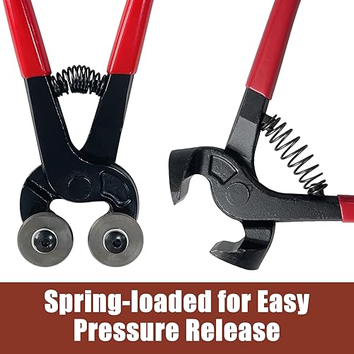 Miniatura 7 de Juego de 2 cortadores de azulejos de vidrio, pinza de corte de azulejos de cerámica resistente y pinza de mosaico de vidrio con ruedas para espejo