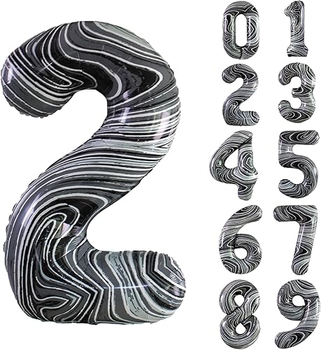 Globos gigantes de ágata de helio de 40 pulgadas para decoraciones de fiesta de cumpleaños número 21 (Número 2)