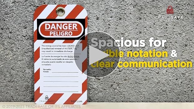 TRADESAFE Bilingual Lockout Tagout Tags - Peligro No Operar