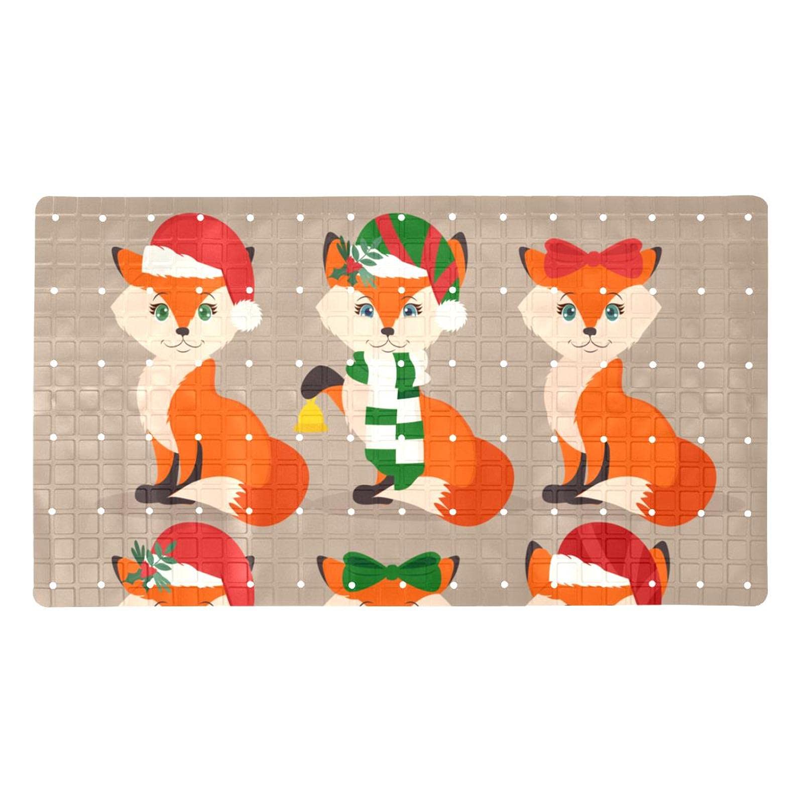 Tapis de salle de bain pour baignoire anti-glisse mignon spécial Noël