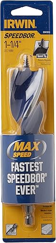 Vista 11 de IRWIN SPEEDBOR 3041015 - Broca para madera con tres flautas, 7/16 pulgadas, color negro