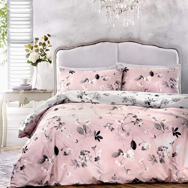 Dreams & Drapes - Grace - Easy Care Duvet Cover Set - King Bed Size in Pink
