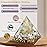 Hopeseed Orgone Pyramid for Positive Energy, Orgonite Rainbow Moonstone&White Crystal Healing Crystal Pyramids for Reduce Stress Chakra Reiki Healing Meditation Attracts Lucky and Success