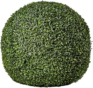 Serene Spaces Living 12in Artificial Boxwood Topiary Ball, Real Looking Decorative Balls for Backyard, Balcony, Patio, Garden, Entryway, Wedding & Home Décor, Boxwood Sphere