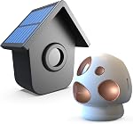 HTZSAFE Driveway Alarm- Driveway Alarms Wireless Outside Weatherproof Solar Motion Sensor&Detector- 1/2 Mile Long Range Driveway Alarm System- 1 Receiver + 2 Sensors