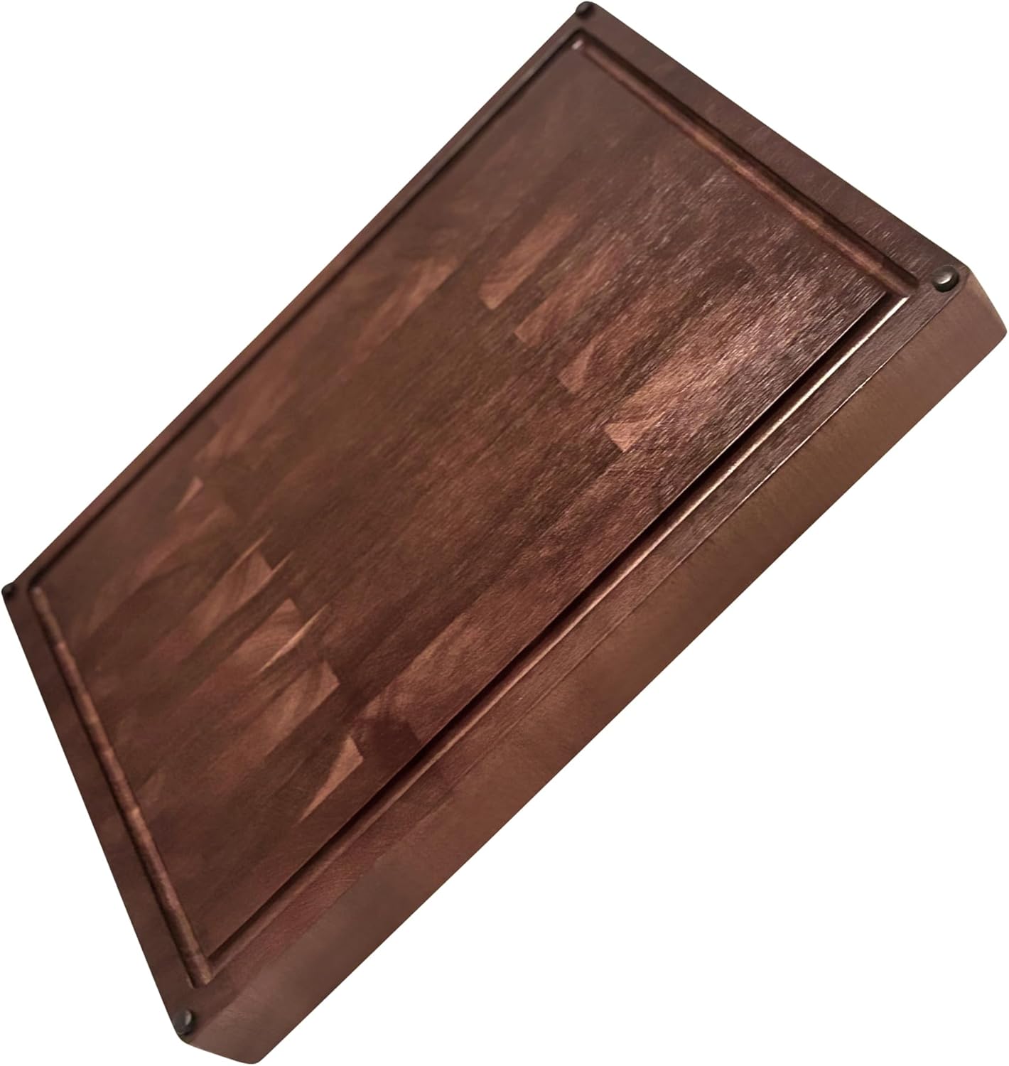 Premium 2-in-1 Large Acacia Wooden Cutting Board & Serving Tray – Reversible Butcher Block with Compartments, Non-Slip Feet & Finger Grips, Gift Box Included, Ideal for Charcuterie, Meat, Cheese